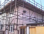 House With Scaffolding